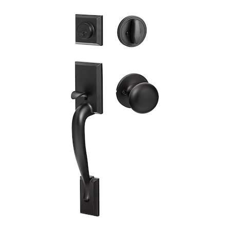 Sure-Loc Hardware Sure-Loc Hardware Madison Handleset, Durango Handleset Trim, Flat Black MA507-DU-RD FBL